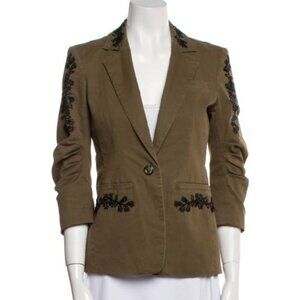 Cinq À Sept Klohe Olive Beaded Jacket Size S